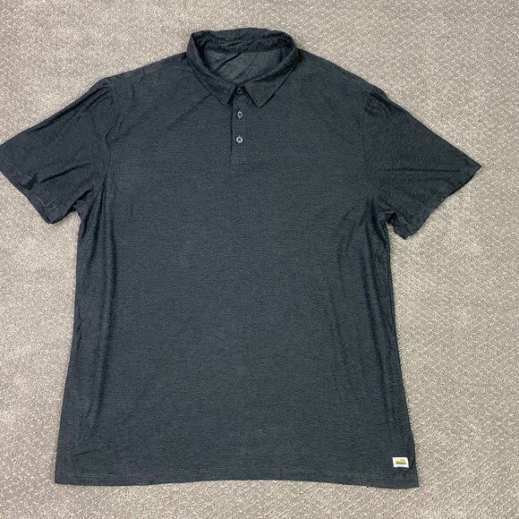 Vuori Strato Tech Polo Shirt Men's Large XL Black Stretch Golf Performance - Picture 1 of 7